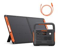Jackery E1000 v2 Estación de Energía con 100W Panel Solar y Cable de Coche | 1070Wh/1500W LFP Batería, Carga Rápida 1H, 6 Puertos USB-C/A AC/DC, Generador Solar para RV, Acampada