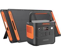 Jackery Explorer 2000v2 Generador Solar, 2042Wh/2200W Estación Portátil con 2x100W Panel Solar Plegable, de Gran Potencia (Max 4400W), Carga Rápida de 0-80% en 52 min para Camping, RV, Apagón