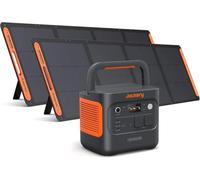 Jackery Explorer 2000v2 Generador Solar, 2042Wh/2200W Estación Portátil con 2x200W Panel Solar Plegable, de Gran Potencia (Max 4400W), Carga Rápida de 0-80% en 52 min para Camping, RV, Apagón
