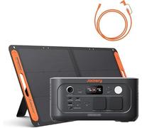 Jackery Explorer 500v2 Generador Solar Portátil con 100W Panel Solar y Cable de 5 Metros, 512Wh/500W (Max 1000W) LFP Batería,1,3H Carga Rápida, Ligera Estación de Energía para Camping