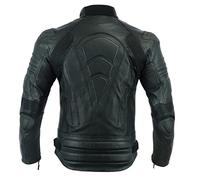 JACKET4U MBJ-22AIR - Chaqueta de moto para hombre, perforada, blindada con armadura externa, Negro , L