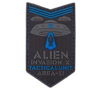 Jackets To Go JTG Alien Invasion X-Files, parche táctico, AREA-51 de PVC, color azul