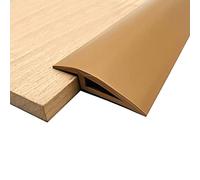 jackfru Listón autoadhesivo de 2 m, PVC para perfil de montaña, altura inferior a 10 mm, riel de transición para suelo y alfombra (1, marrón, 2 m x 5 cm x 1 cm)