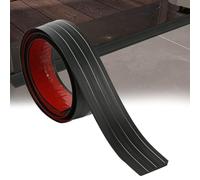 jackfru Perfil de transición de 200 cm, tira para umbrales de puerta, tira autoadhesiva de silicona de transición al suelo, oblicuo interior sobre, ancho: 5 cm, altura: 1 cm para suelos (1, negro, 200