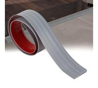 jackfru Perfil de transición de 200 cm, tira para umbrales de puerta, tira autoadhesiva de silicona para transición al suelo, inclinado interior, ancho: 5 cm, altura: 1 cm para suelos (1, gris, 200 x