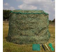 jackfru Red de heno cuadrada de 6 x 6 pies - Malla estrecha de 4,5 cm - versátil red de pacas de heno para pacas redondas de 4 x 4/5 x 5/6 pies y balas cuadradas 3 x 3 x 8/4 x 4 x 8/5 x 5 x 8 pies