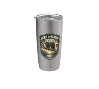 Jackie and Shadow Eagles A Big Bear Valley Journey Vintage Vaso térmico de acero inoxidable de doble pared
