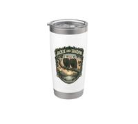 Jackie and Shadow Eagles A Big Bear Valley Journey Vintage Vaso térmico de acero inoxidable de doble pared