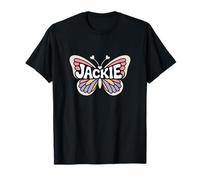 Jackie Butterfly - Arte de Palabras con Nombre Personalizado Camiseta
