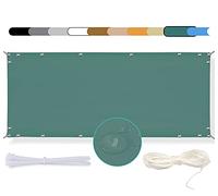 Jackie Cohen - MEEYI Toldo para Balcón Parasol Pantalla Privacidad Ocultación Patio Jardín Terraza Protección 150x800cm Protección UV Impermeable Y Opaco con Ojales Cables y Cuerdas Verde Oscuro