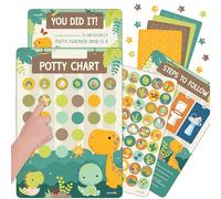 jackinthebox Gráficos de calcomanías de entrenamiento de dinosaurio para niños y niñas, más de 100 calcomanías con purpurina, más de 320 calcomanías impresas, certificado de logro, tabla de