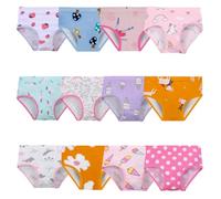 JackLoveBriefs Algodón Braguitas niña Paquete de 12（7-8 años） Multicolor，Talla：140
