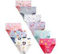 JackLoveBriefs Algodón Braguitas niña Paquete de 9（3-4 años） Multicolor，Talla：110