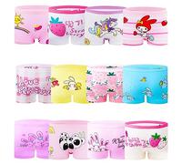 JackLoveBriefs Boxer niña Paquete de 12 algodón Calzoncillos para Niñas (2-3 años) Multicolor，Talla：S
