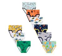 JackLoveBriefs Calzoncillos Slips niño Dinosaurios Algodón Slips niños 4-5 años(Pack de 9,Multicolor，Talla：120)