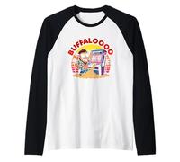 Jackpot del Casino de la máquina tragamonedas Buffaloooo con Las Monedas Que juegan Camiseta Manga Raglan