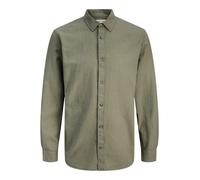 Jjesummer Linen Blend Camiseta L/S Sn, Verde Oliva, L
