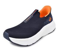 JACKSHIBO Manos libres Slip in Herren Schuhe Slip on Sneakers Fußbogenstütze Orthopädische Schuhe Memory Foam Walking schuhe mit weite Zehenbox Null labsatz Sohlen, azul, 47 EU Ancho