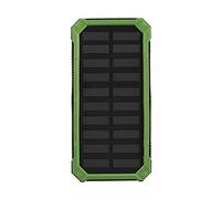 Jacksing Banco de la Energía Solar, Carga Rápida Dual de la Caja del Banco del Poder del USB para el Viaje del Deporte(Verde)
