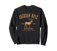 Jackson Hole Wyoming Estd 1892 con diseño Envejecido de Alce Sudadera