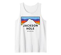 Jackson Hole Wyoming Montaña Atardecer Viaje Camiseta sin Mangas