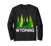 Jackson Hole Wyoming Moose Naturaleza Amante Manga Larga