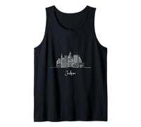 Jackson Mississippi Skyline US Viajes Souvenirs Paisaje urbano Camiseta sin Mangas