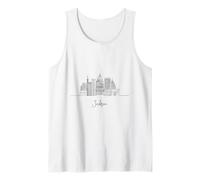Jackson Mississippi Skyline US Viajes Souvenirs Paisaje urbano Camiseta sin Mangas