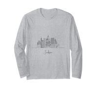 Jackson Mississippi Skyline US Viajes Souvenirs Paisaje urbano Manga Larga