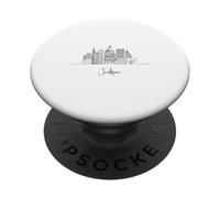 Jackson Mississippi Skyline US Viajes Souvenirs Paisaje urbano PopSockets PopGrip Adhesivo
