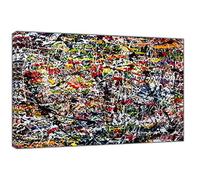 Jackson Pollock Style Splash Painting Print on Framed Canvas Art Decor 102 x 76 cm, profundidad de 38 mm