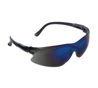 Jackson seguridad 14475 V20 Visio gafas de seguridad, azul espejo Lentes con negro templos (Pack de 12)