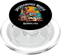 Jacksonville Beach Florida Divertido diseño de Esqueleto PopSockets PopGrip para MagSafe