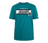 Jacksonville Jaguars New Era Cap NFL - Camiseta Regular de Tinta de Alta Densidad Serigrafiada Frontal con gráfico Frontal, Color Original del Equipo, Unisex, Turquesa