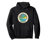 Jacksonville Retro Travel Badge Florida Sunset Palmeras Sudadera con Capucha