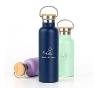 Jacky&Choco Botella de Agua de Acero Inoxidable Térmica, Botellas Térmicas de 750ml para Viaje, Cantimplora metálica Isotérmica Deportiva, Termo de Agua Fría para Gimnasio o Deporte, Azul