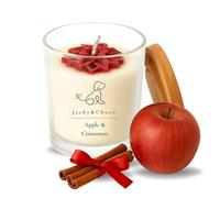 Jacky&Choco Velas Aromáticas de Manzana y Canela, Velas Perfumadas originales, 200gr de Cera de Soja y Abeja con Aceite Esencial, Vela Aromática grande Ideal como Ambientador de Hogar o Aromaterapia