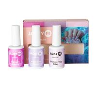 JACKY M. Esmalte de uñas de gel prémium (3 x 9 ml) - Mermaid Treasures - Kit de 3 esmaltes de gel UV/LED - Libre de HEMA - Vegano - Kit de esmalte de gel para el hogar