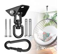 JACNITAD Kit para Colgar Hamaca, Capacidad de 1000 Libras, Resistente, rotación de 360°, Ganchos de suspensión para Columpio, Silla, Yoga, múltiples Gimnasio en Interiores y Exteriores