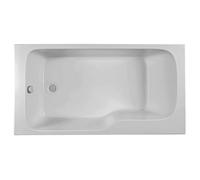 JACOB DELAFON Bañera acrílica de baño-ducha160x85cm Incluye pies regulables y desagüe Amplia zona MALICE