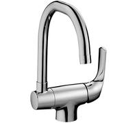 JACOB DELAFON Grifo de Cocina Abatible y Caño Orientable 360º Ahorro de Agua Anti Goteo y Anti Salpicaduras E76250-CP NATÉO