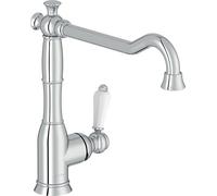 JACOB DELAFON Grifo de cocina estilo retro para fregadero con maneta cerámica y apertura en agua fría Ahorro de agua E24367-CP