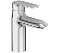 JACOB DELAFON Grifo monomando de cuerpo liso para lavabo Ahorro de agua Aireador antical Latón cromado Fácil instalación Color Cromo KUMIN E99447-CP