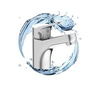 JACOB DELAFON Grifo monomando para lavabo Montaje rápido Con sujeción para cadenilla Ahorro de agua Color Cromo BRIVE E75761-CP