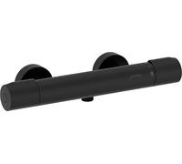 JACOB DELAFON Grifo Negro termostático de ducha Monomando con limitador de caudal sensitivo Ahorro de agua Máxima seguridad Color Negro MÉTRO E24394-BL