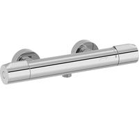 JACOB DELAFON Grifo Termostático de Ducha Grifería Monomando Termostática Mural con Limitador de Caudal Sensitivo Ahorro de Agua Máxima Seguridad MÉTRO E24394-CP