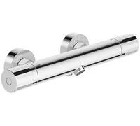 JACOB DELAFON Grifo termostático mural para baño y ducha Inversor integrado en el cuerpo Aireador antical Incluye embellecedores murales Color Cromo OSCAR E32914-CP