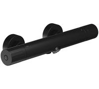 JACOB DELAFON Grifo termostático mural para baño y ducha Inversor integrado en el cuerpo Aireador antical Incluye embellecedores murales Color Negro OSCAR E32914-BL