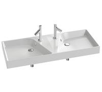 JACOB DELAFON Lavabo cerámico doble Autoportante de 2 pozas Medida 120x46cm RYTHMIK EXM112-Z-00