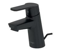 Jacob Delafon Mezclador de lavabo con vaciado - Instalación sencilla y rápida 5/35 ''- Ahorro de agua - 139 x 48 x 150 mm - Acabado negro mate - E29869-BL, 13,90 x 4,80 cm